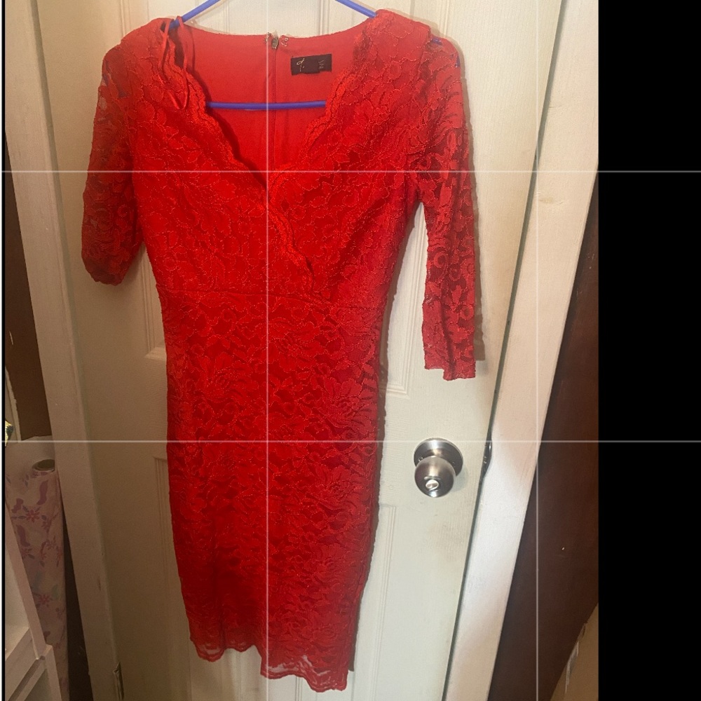 Thalia Sodi Red lace dress size XS